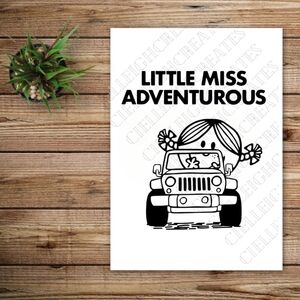 *2 for $20* Little Miss Adventurous Jeep Vinyl Decal  Sticker Handcrafted